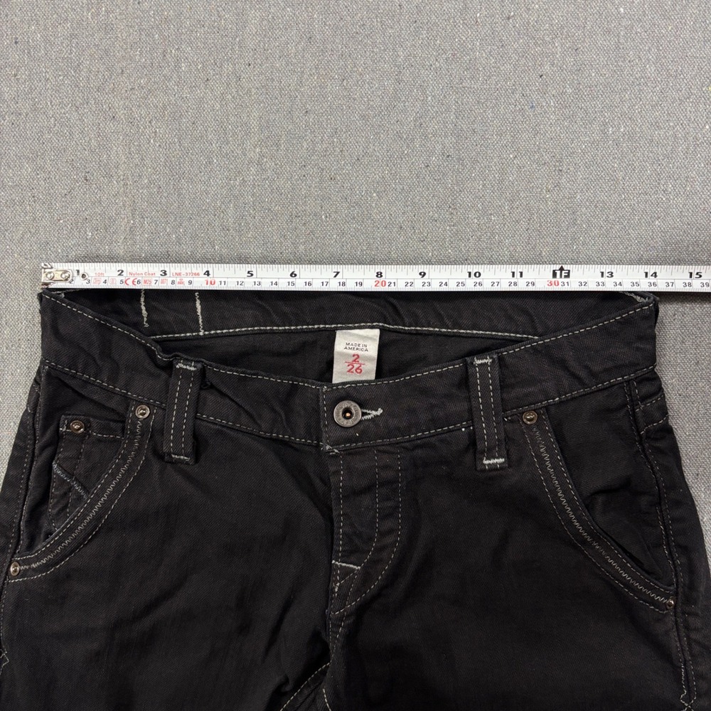 Lucky Brand Lil Maggie Black Jeans Womens 2/26 Y2K Vintage Made in USA - Picture 6 of 11
